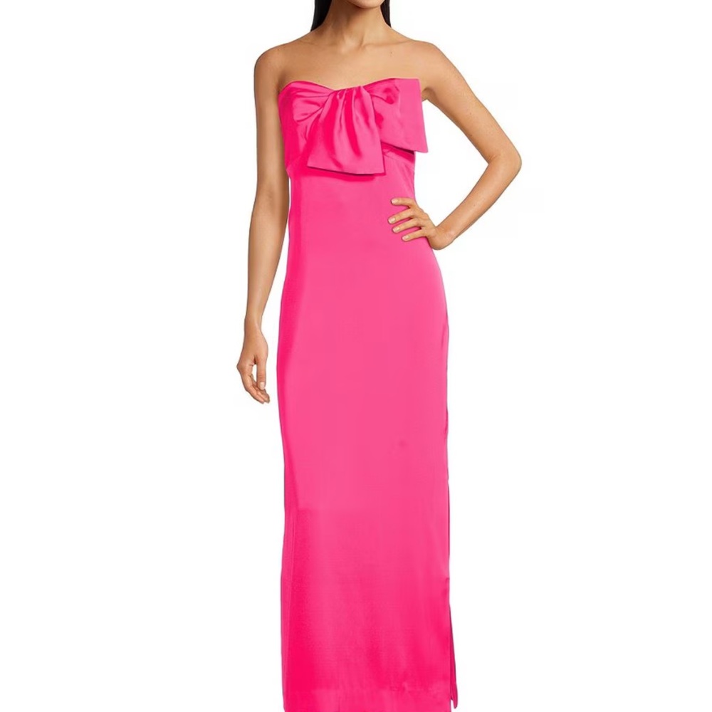 Elegant Pink Strapless Dress